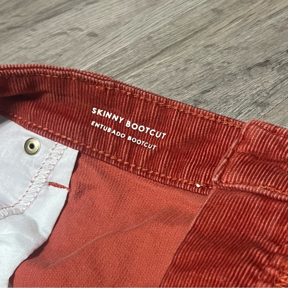 Universal Thread 22w Pants Rust Red Corduroy Skin… - image 3